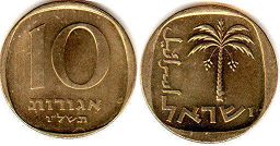 монета Израиль 10 агор 1974