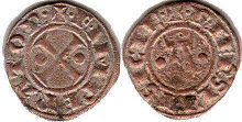 монета Сицилия денар без даты (1236)