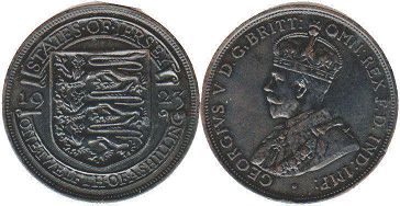 монета Джерси 1/12 шиллинга 1923