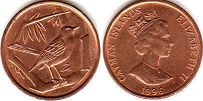 монета Каймановы Острова 1 цент 1996
