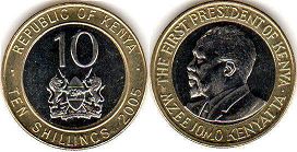 монета Кения 10 шиллингов 2005