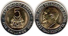 монета Кения 5 шиллингов 2009