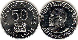 монета Кения 50 центов 2005