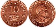 монета Кения 10 центов 1995