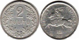 монета Литва 2 лита 1925