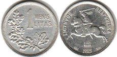 монета Литва 1 лит 1925