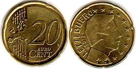 монета Люксембург 20 евро центов 2012