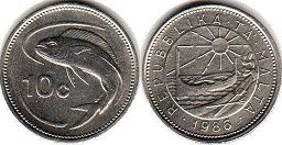 монета Мальта 10 центов 1986