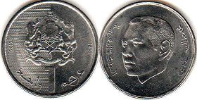 монета Марокко 1 дирхам 2012
