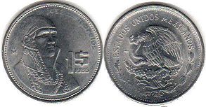 монета Мексика 1 песо 1986