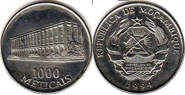 монета Мозамбик 1000 метикал 1994