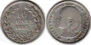 монета Нидерланды 10 центов 1893