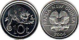 монета Папуа Новая Гвинея 10 тойя 2006 