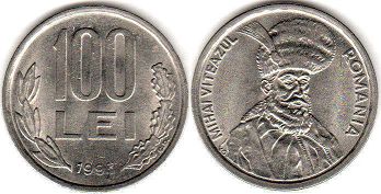 монета Румыния 100 лей 1993