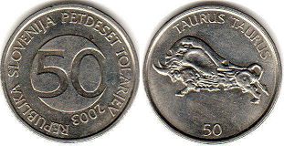 монета Словения 50 толаров 2003