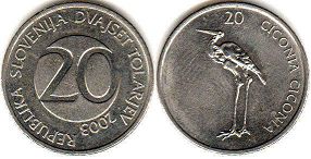 монета Словения 20 толаров 2003