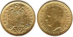 монета Испания 1 песета 1975 (1978)