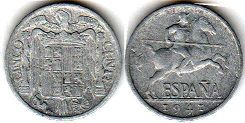 монета Испания 5 сентимо 1941