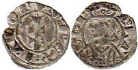 монета Арагон динеро 1291-1327