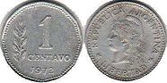 монета Аргентина 1 сентаво 1972