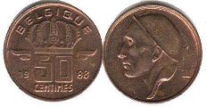 монета Бельгия 50 сантимов 1988