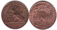 монета Бельгия 1 сантим 1894