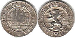 монета Бельгия 10 сантимов 1894