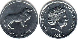монета Островов Кука 1 цент 2003