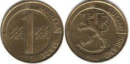 монета Финляндия 1 марка 1994