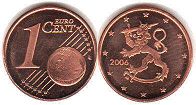 монета Финляндия 1 евро цент 2006