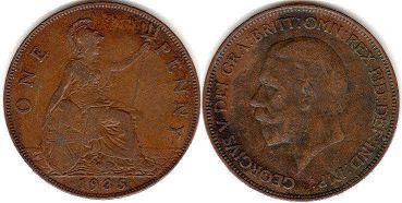 монета Великобритания 1 пенни 1935