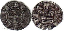 монета Ахайя денье без даты (1245-1278)