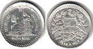 монета Гватемала 1/2 реала 1890