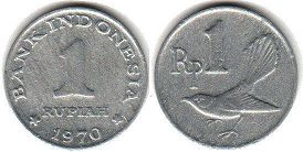 монета Индонезия 1 рупия 1970