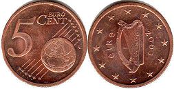 монета Ирландия 5 евро центов 2003
