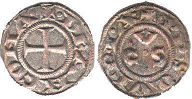 монета Анкона денар без даты (13-14 век)