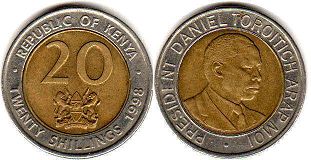 монета Кения 20 шиллингов 1998