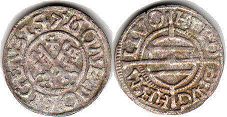 монета Ливония шиллинг 1547