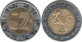 монета Мексика 2 песо 1994