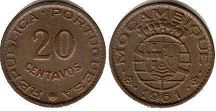 монета Мозамбик 20 сентаво 1961