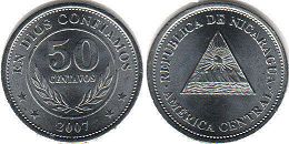 монета Никарагуа 50 сентаво 2007
