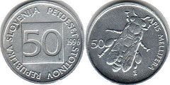 монета Словения 50 стотинов 1996