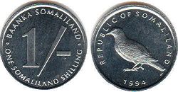 монета Сомалиленд 1 шиллинг 1994