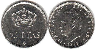 монета Испания 25 песет 1975 (1980)