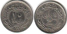 монета Турция Османская 10 пара 1912