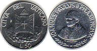 монета Ватикан 50 лир 1990