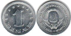 монета Югославия 1 динар 1963