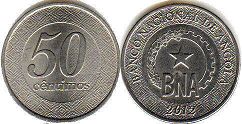 монета Ангола 50 сантимов 2012