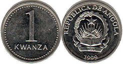 монета Ангола 1 кванза 1999