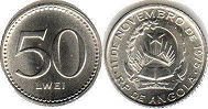 монета Ангола 50 лве (1977)